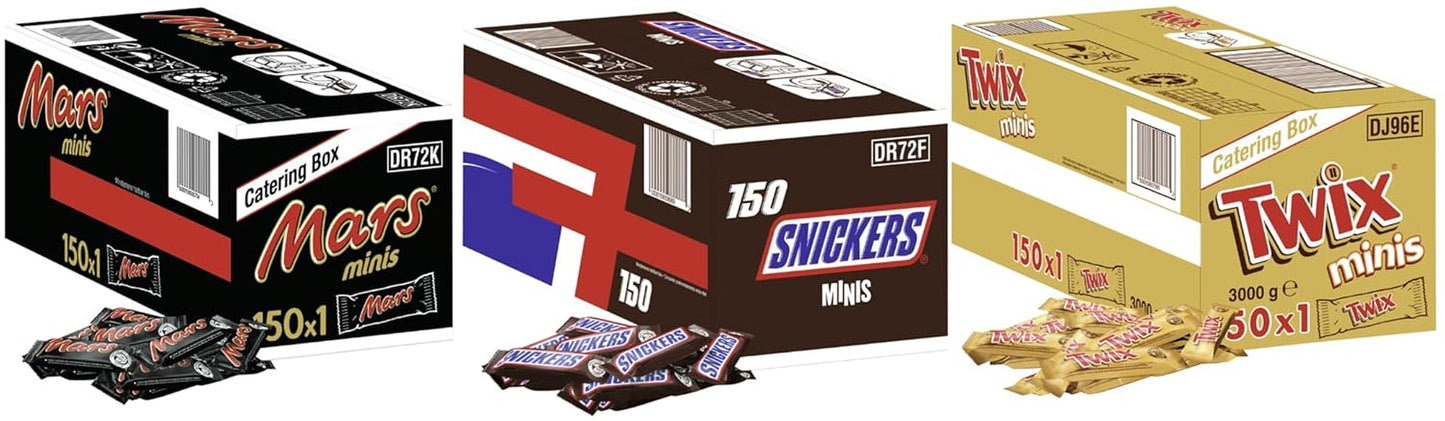 Mars Minis Chocoladerepen | Grootverpakking chocolade | Karamel | 150x18g