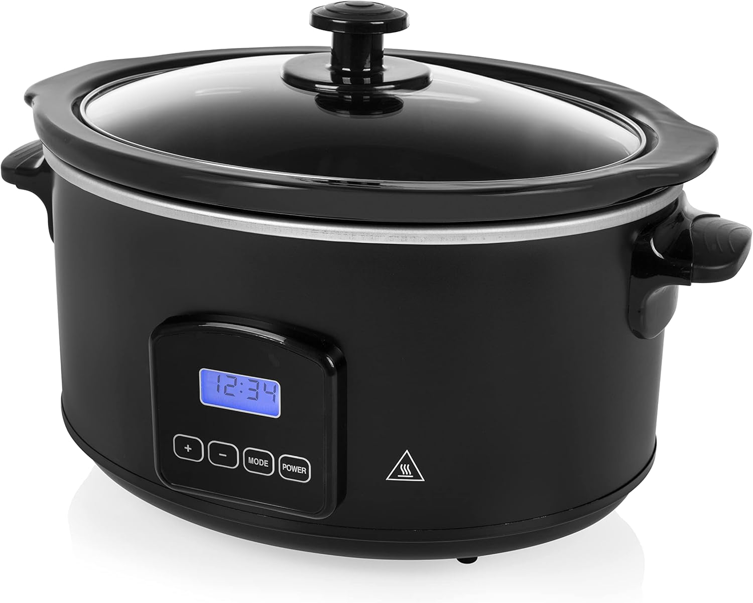 Tristar VS-3915 slowcooker, roestvrijstalen keramische pot met 2 warmtestanden en warmhoudfunctie, 3,5 L Slowcooker Naty Shop Digitale Steuerung