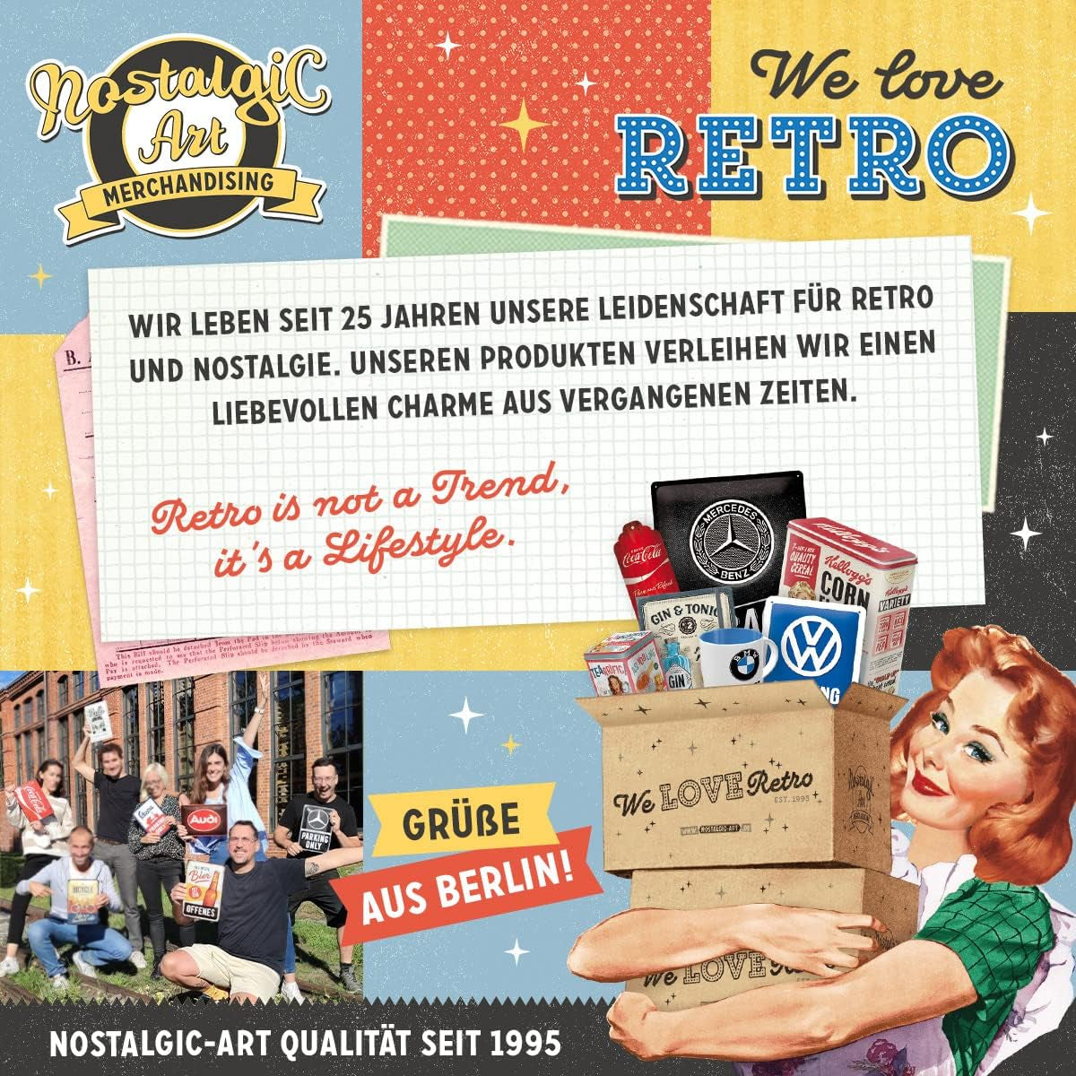 Nostalgic-Art Retro opbergdoos XL, 4 l, Hondenvoer - cadeau-idee voor hondenbezitters, opbergdoos voor droogvoer, vintage design Voedselbewaardozen Naty Shop