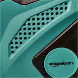 Amazon Basics wandgemonteerde slanghaspel met slang, zelfoprollend, 15 m, marinegroen, zwart