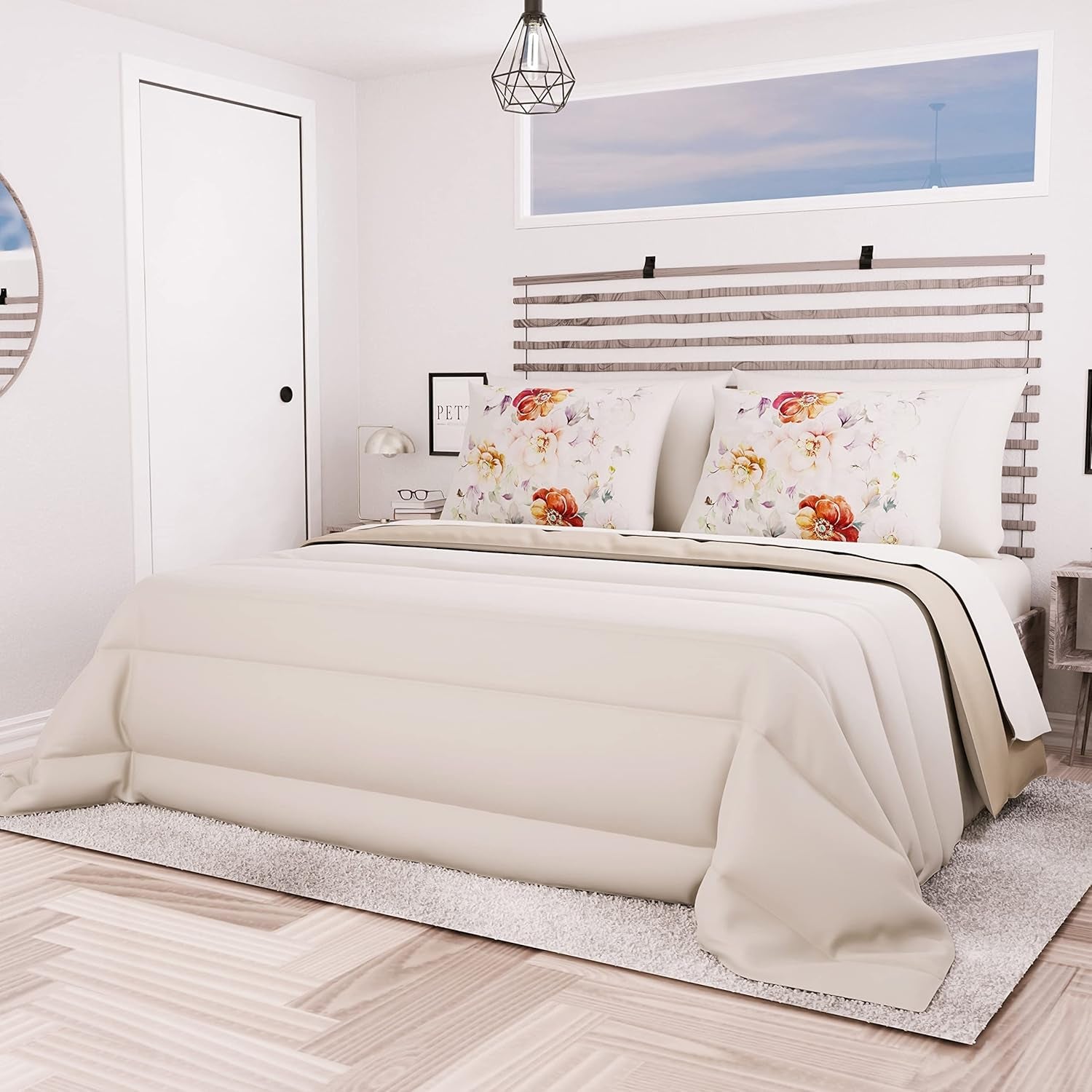PETTI Artigiani Italiani - Winterdeken voor tweepersoonsbed, maxi, monochroom, dubbelzijdig, wit, grijs, 100% Made in Italy