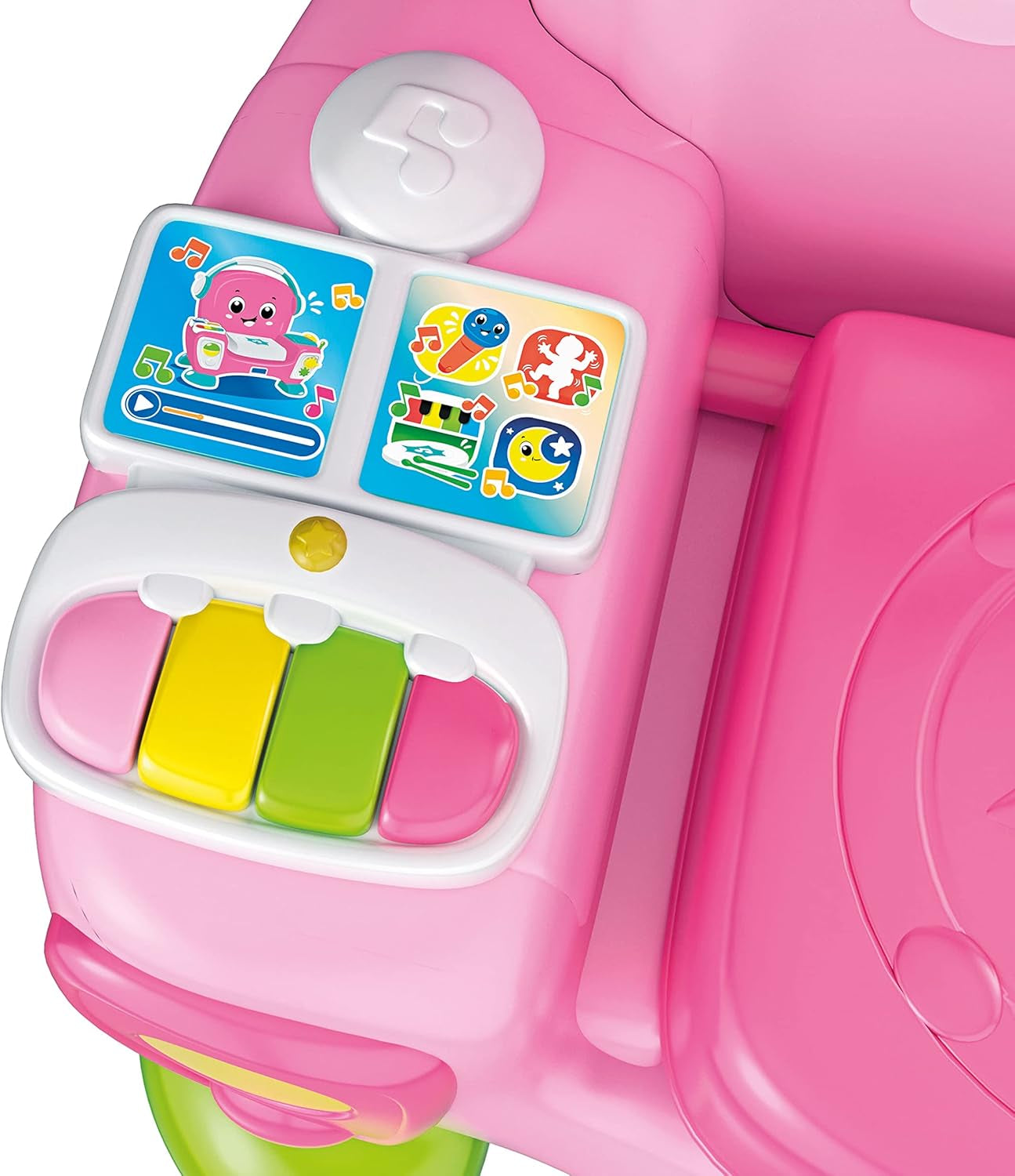 Clementoni 17755 Zingende fauteuil met roze geluid en dans - interactieve en multifunctionele fauteuil voor kinderen in het Italiaans, speelgoed 1 jaar - Made in Italy, veelkleurig Speelgoed Bebe Naty Shop