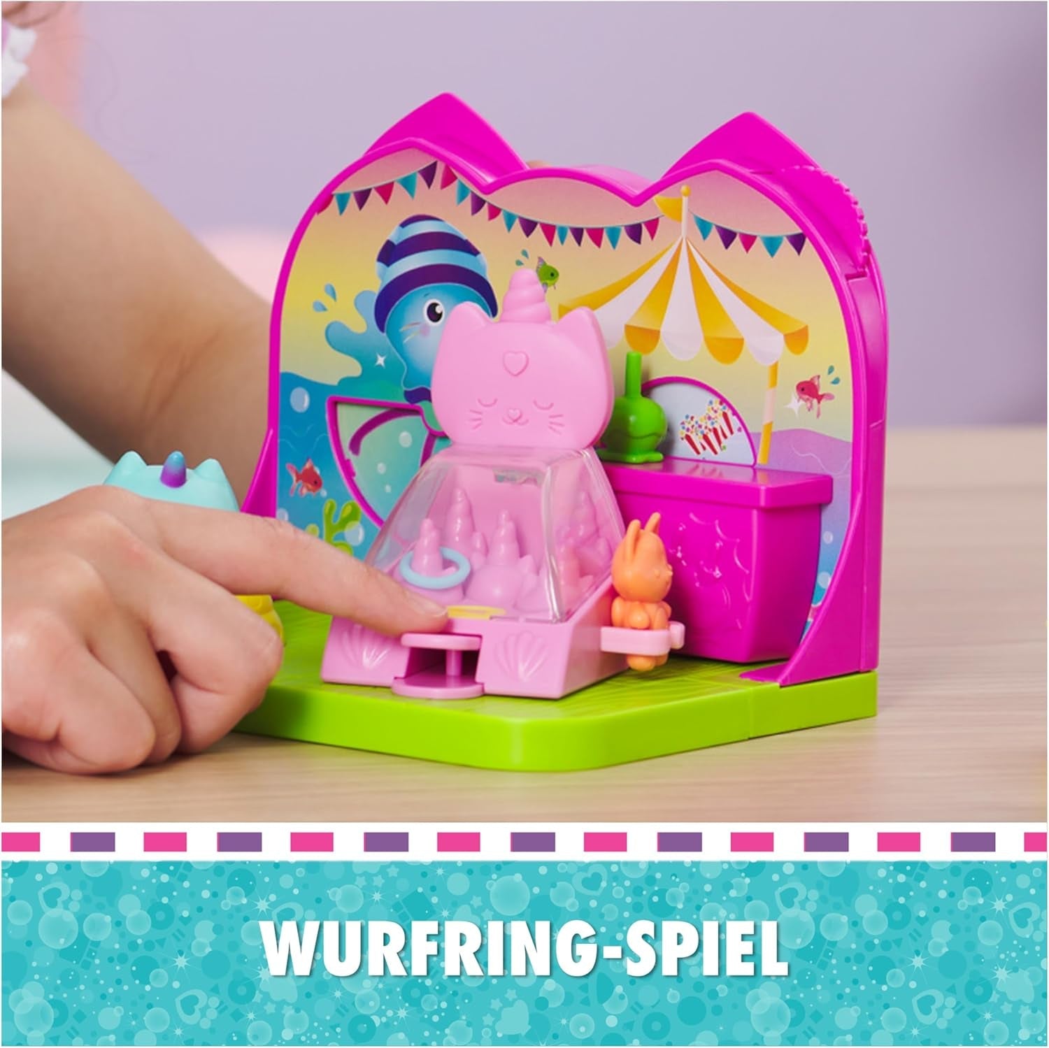 DREAMWORKS GABBY'S POPPENHUIS - Deluxe kamerspeelset, Kitty Narwhale feestkamer, themameubels en accessoires, vanaf 3 jaar
