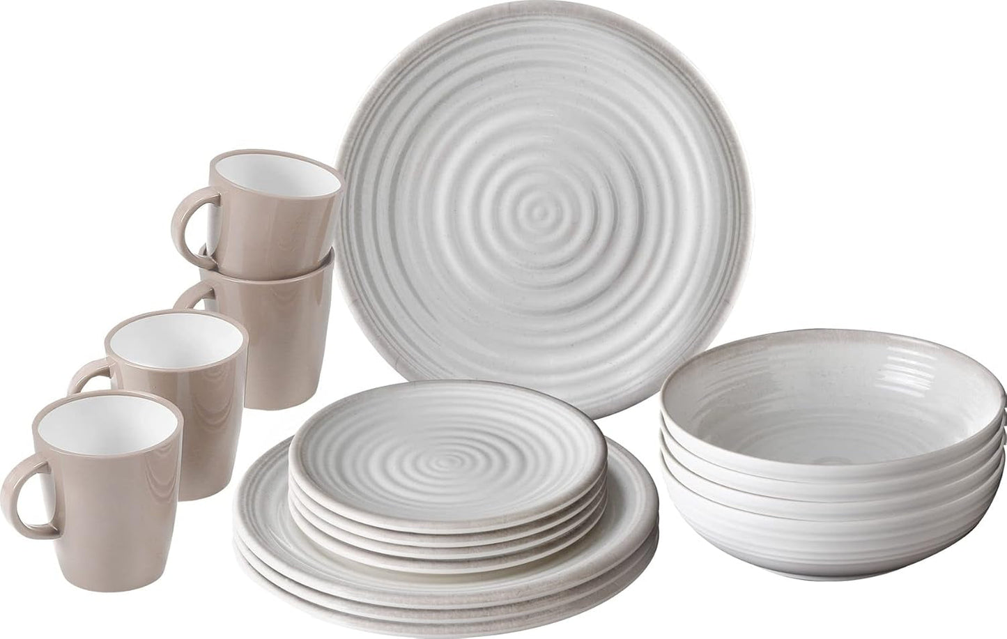 ESS Melamine bestekset, 16-delige lunchbox, borden en reismokken