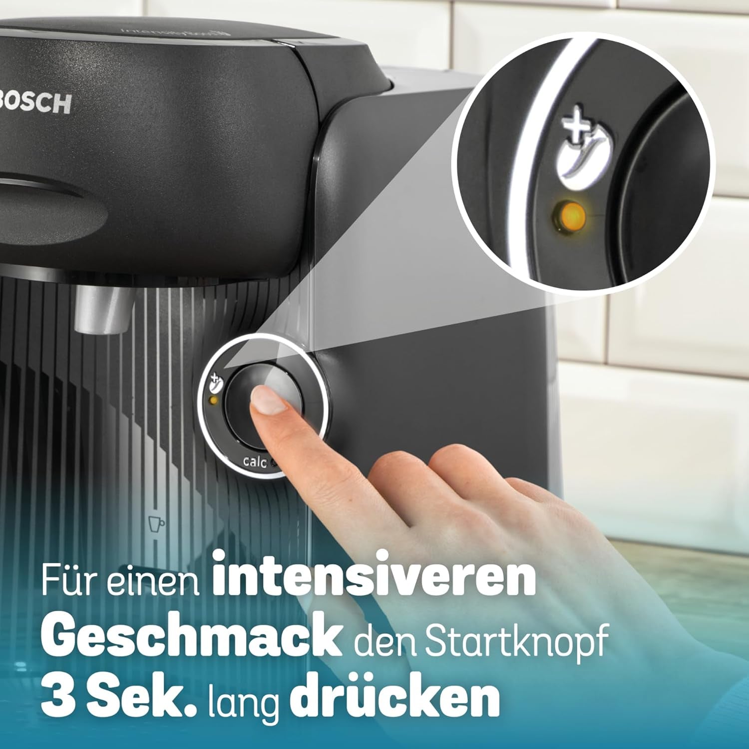 Bosch Tassimo finesse TAS162E capsule-espressomachine, 70 dranken, intensere koffie met één druk op de knop, automatische uitschakeling, duurzaam, perfecte dosering, 1400 W, zwart/zwart