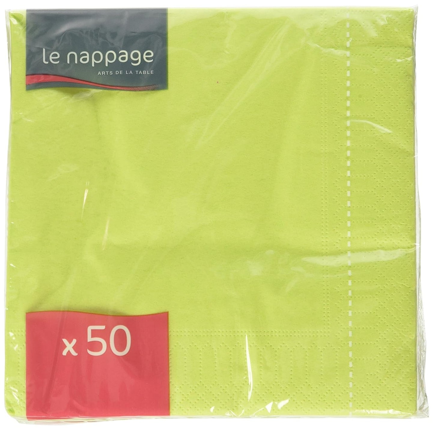 , servetten 2 lagen 33 X 33 X 50 cm, groen, 50 stuks