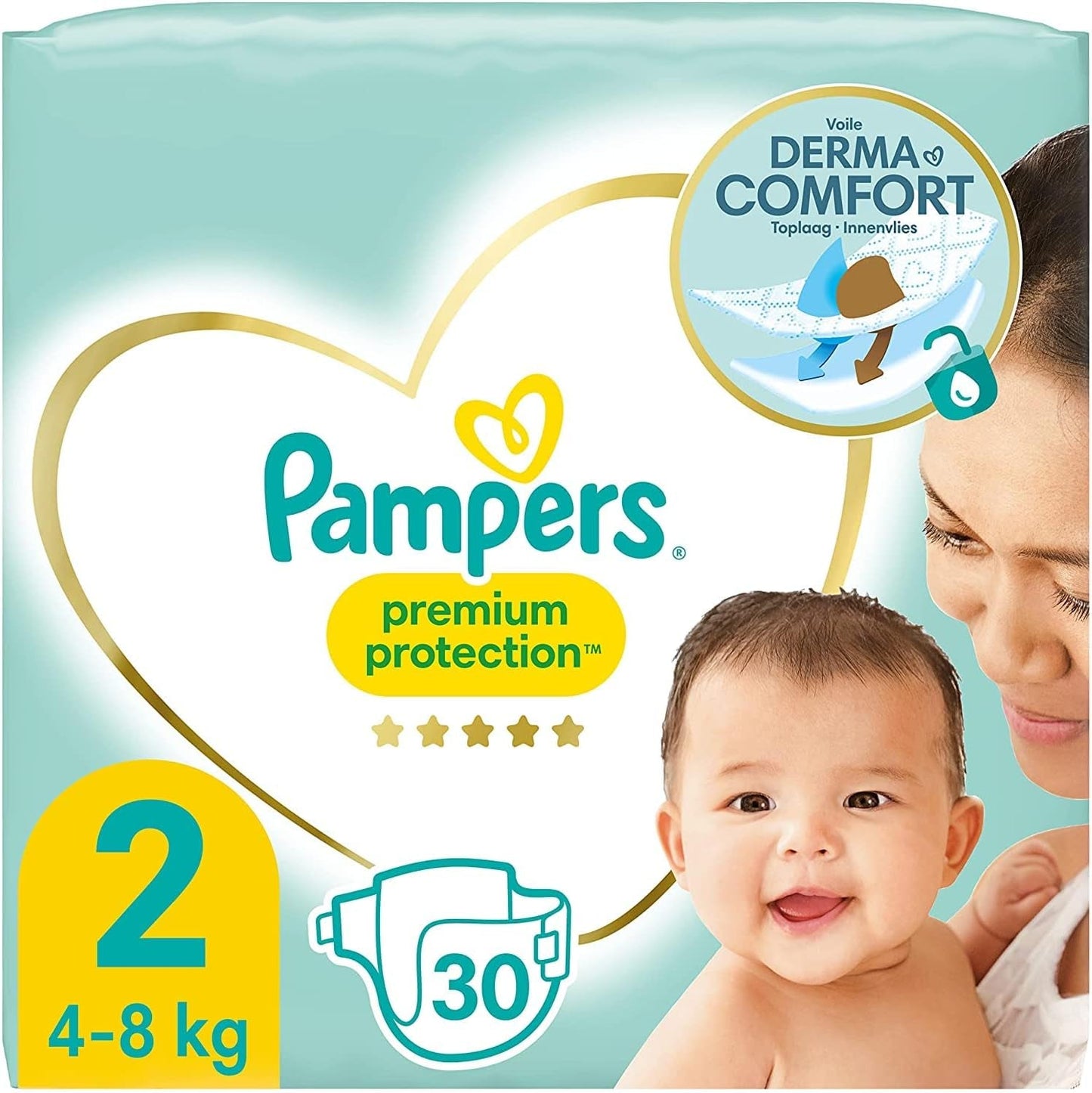 Pampers (oude versie), slipje, maat 4, 9 kg-15 kg, pakket van drie (1 x 88 luiers)