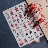 JMEOWIO Nagelsticker Glitzer Weihnachten 10 Blatt Nail Art Sticker Selbstklebend Nagelaufkleber Schneeflocken Winter Decoratie Nageldesign Zubehör