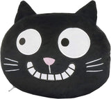 Nekkussen van Mozes. Ed, de kat | 2-in-1 nek- en hoofdkussen voor op reis | Kattenreiskussen, 28 cm, Zwart