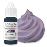 Sugarflair Colourflex Oil Based Food Coloring Lavendel, hooggeconcentreerde vloeibare kleurstof voor botercrème, chocolade, deeg, fondant, glazuur en meer - 15ml