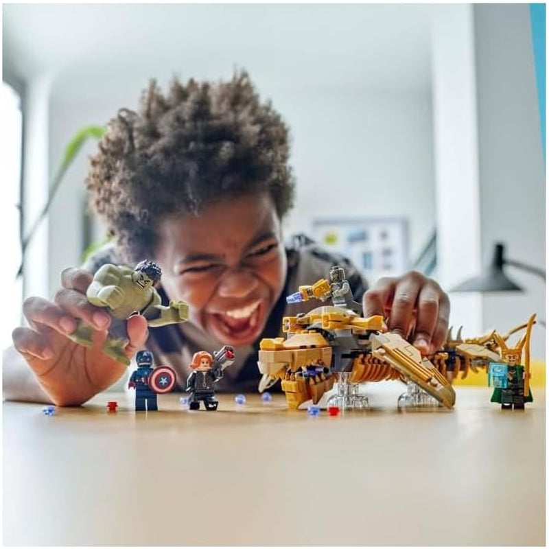 LEGO Marvel Avengers vs. Leviathan bouwspeelgoedset met Hulk en Captain America, Loki, Black Widow en Chitauri minifiguren Avengers speelset voor jongens en meisjes 7+ 76290 bouwsets Besuche in LEGO-Store