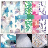 144 vakjes Nail Art Sticker Opbergboek Blätter Nail Art Decals Sammelalbum Nagelsticker Leerer Displayhalter Binder Boek Kunststof DIY Nail Art Design Tools voor Nail Art Sticker
