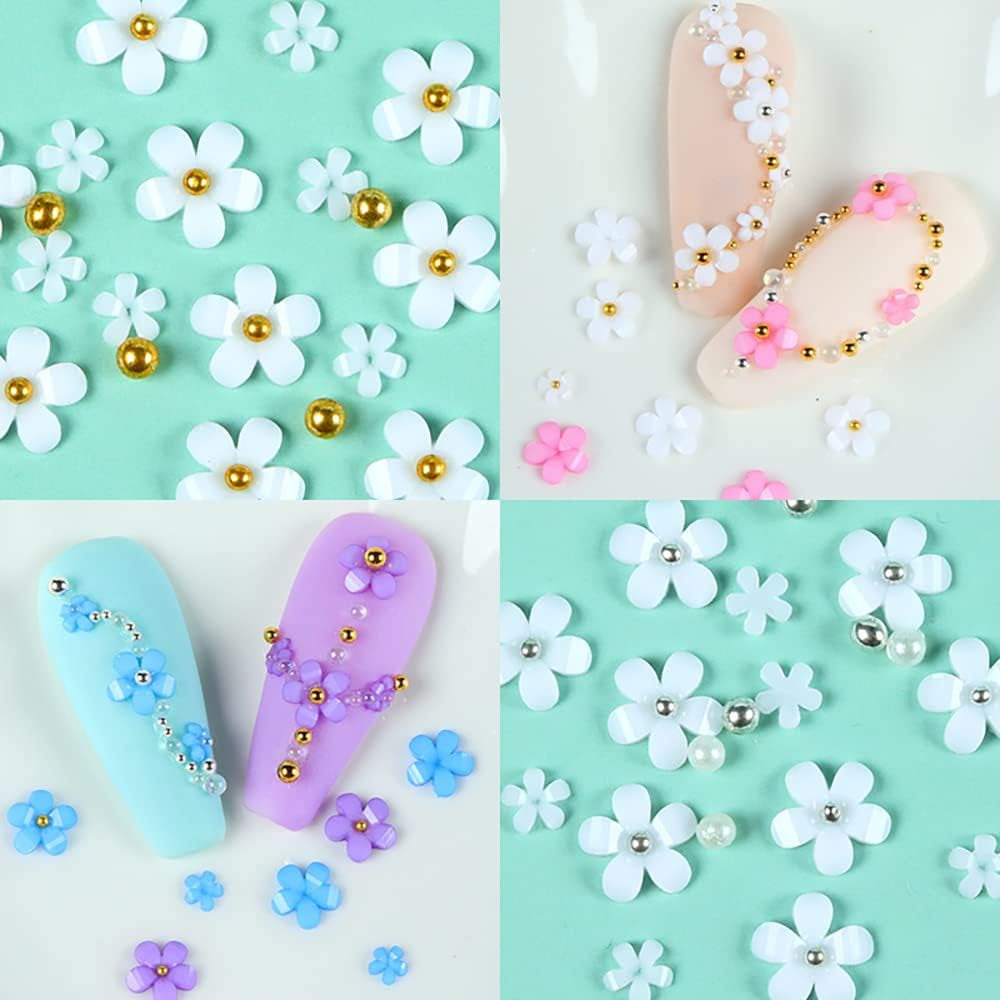 3D bloemnagels, 6 rasters, bloemnagelbedels, acryl nagelsteentjes, nagelaccessoires, DIY lente nageldecoraties