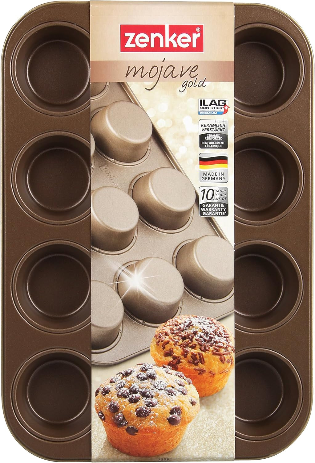 Zenker, muffinvorm diameter Ø 7 cm, MOJAVE GOLD Vormen en bakplaten Naty Shop