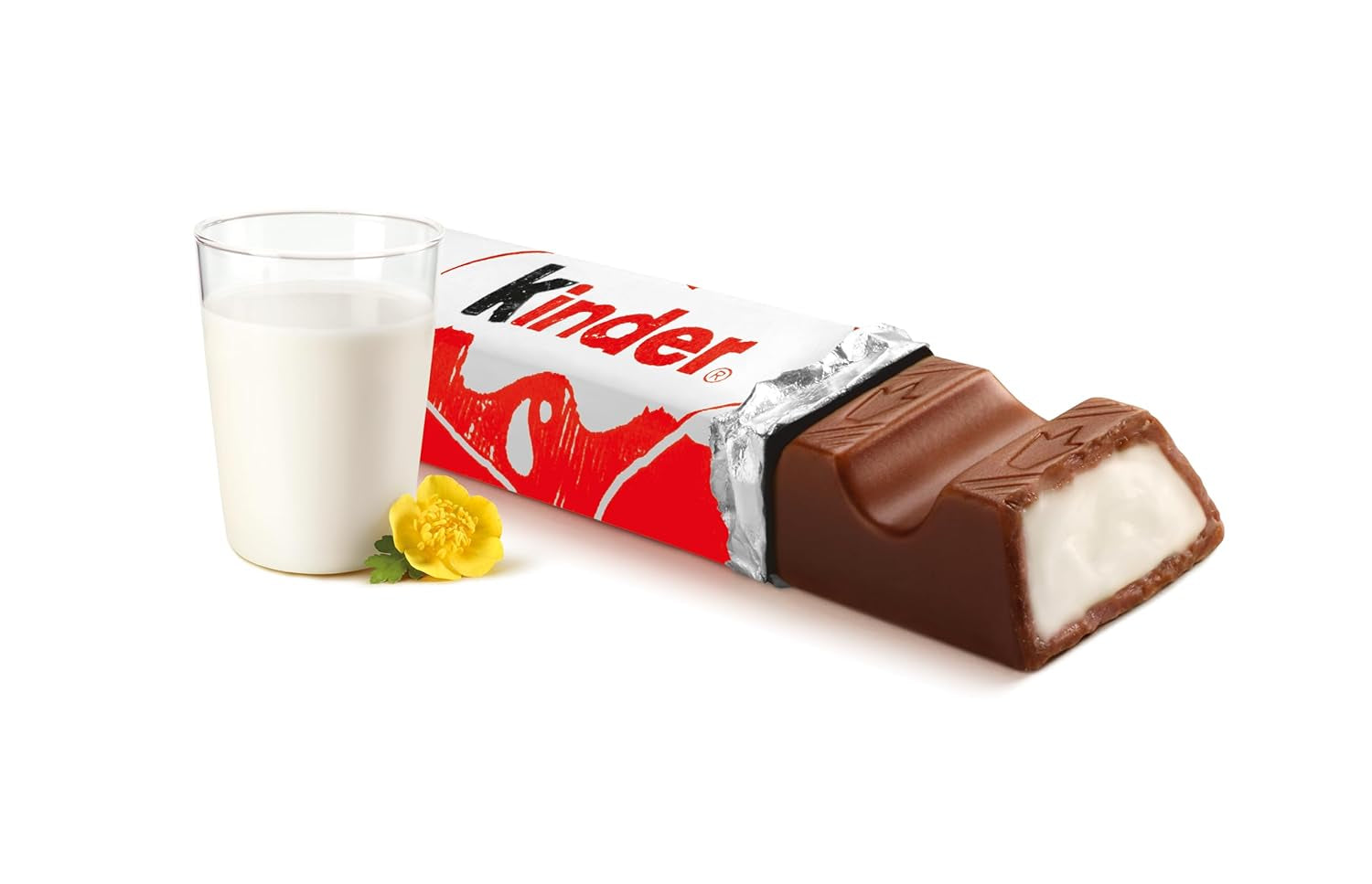 Kinder Chocolate - Gevulde melkchocoladerepen - 1 pakje met 24 individuele repen (24 x 12,5 g).
