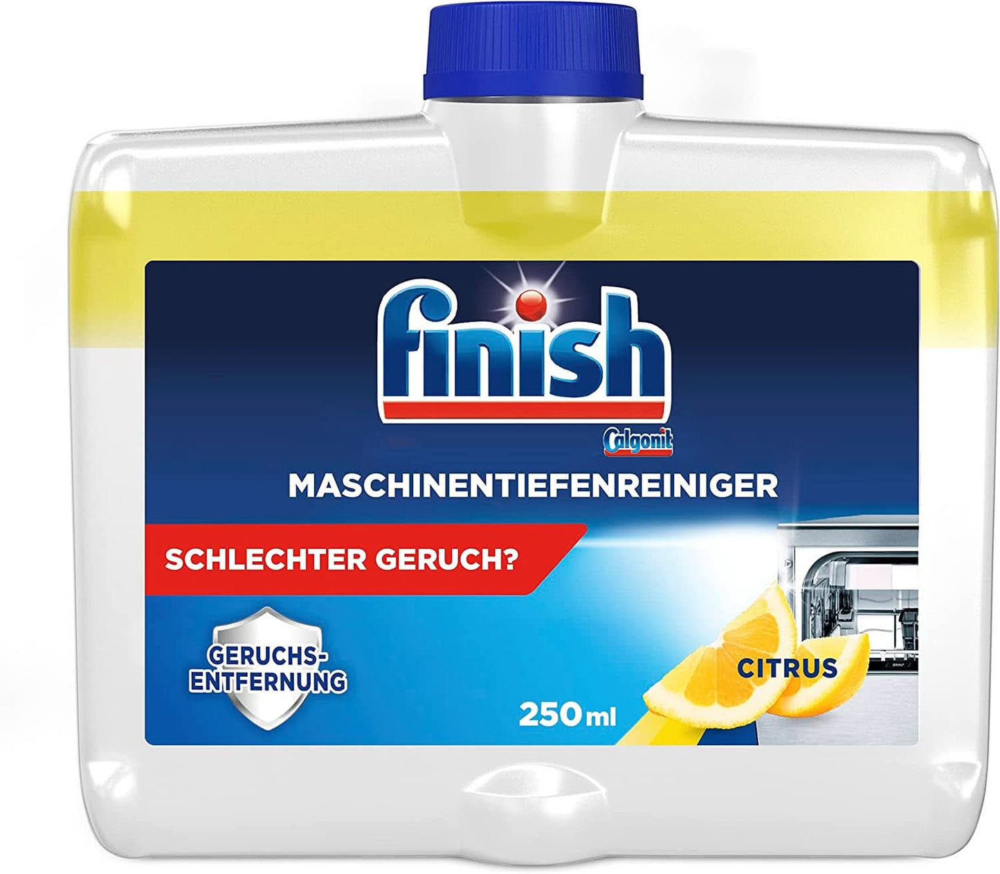Finish Deep Machine Cleaner Citrus - vloeibare machinereiniger tegen kalk en vet voor een schone vaatwasser - voordeelverpakking Naty Shop 250 ml Single