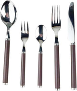 Villeroy En Boch Play Chocoladebruin Bestek, voor maximaal 6 personen, 30-delig, roestvrij staal, bruine kunststof handgreep Keuken Naty Shop