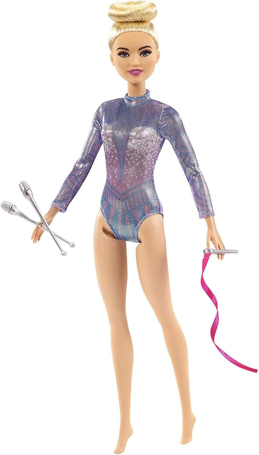 Barbie Je kunt alles zijn Serie Blond haar Ritmische gymnastiekaccessoires Pop inbegrepen Kindercadeau Speelgoed Leeftijd 3+ GTN65