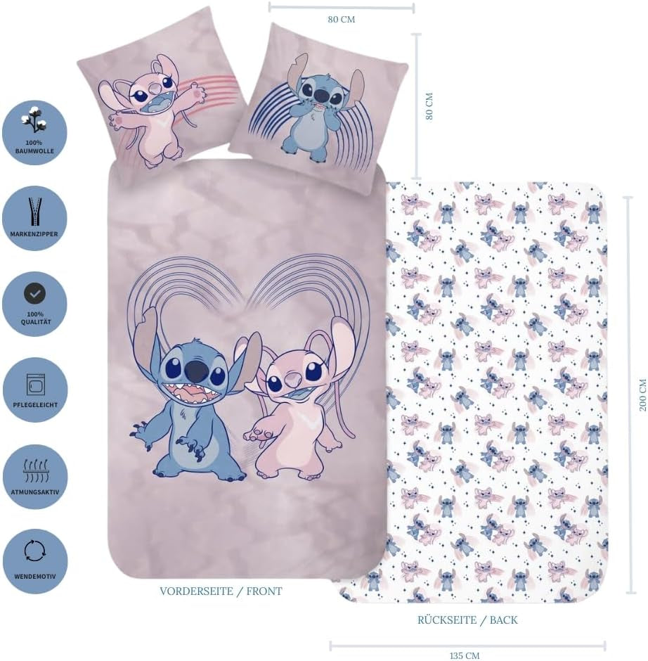 Stitch beddengoed, katoen Beddengoed - kinderen Naty Shop