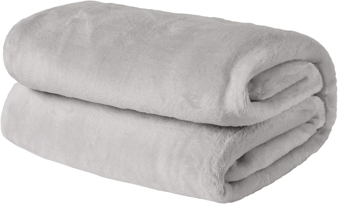 Brentford's ultrazachte fleece sprei, zilvergrijs, groot tweepersoonsbed - 150 x 200 cm bedden en dekens Beuche den Brentfords-Store Zilvergrijs 150 x 200 cm
