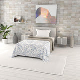 Zomerdekbed met fantasieprint, polyester vulling, bloemblaadjes, 260 x 270 cm