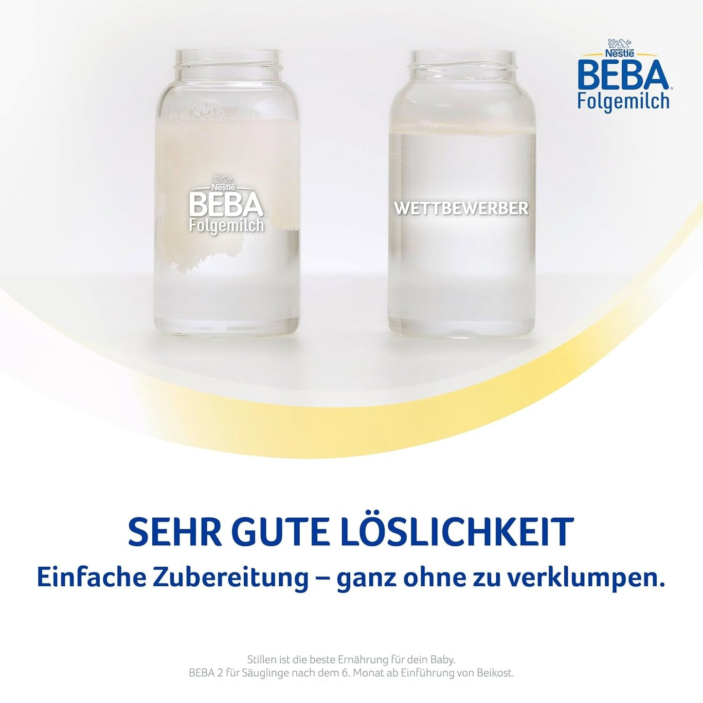 BEBA 2 - Opvolgmelk na 6 maanden, met 5 HMO-complex, leeftijdsafhankelijk eiwitgehalte, lactosevrij, palmolievrij, visolievrij, babyvoeding, babymelkpoeder, verpakking van 3 (3 x 800 g)