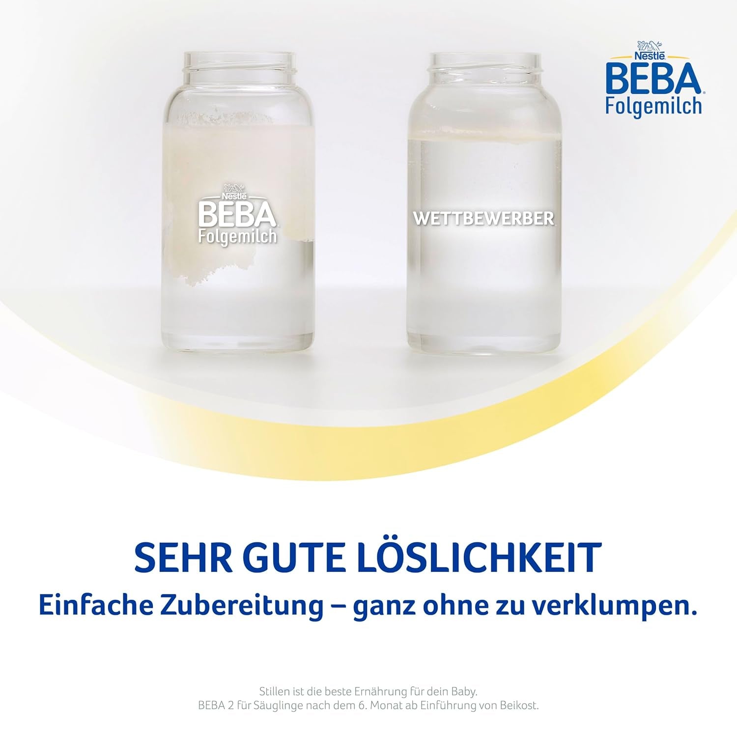 BEBA 2 - Opvolgmelk na 6 maanden, met 5 HMO-complex, leeftijdsafhankelijk eiwitgehalte, lactosevrij, palmolievrij, visolievrij, babyvoeding, babymelkpoeder, verpakking van 3 (3 x 800 g)