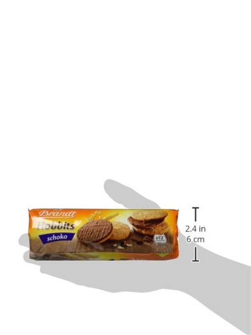 Brandt Hobbits Chocolade - 18 stuks - Opbergdoos - Volkoren vezelrijke havermout halffijne chocoladekoekjes (18 x 265 g)