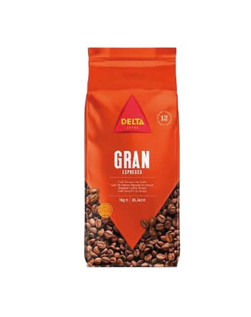 Delta Gran Expresso 80/20 koffie – Hele bonen 1 kg – Intense espressomelange van 80% natuurlijk en 20% Torrefacto
