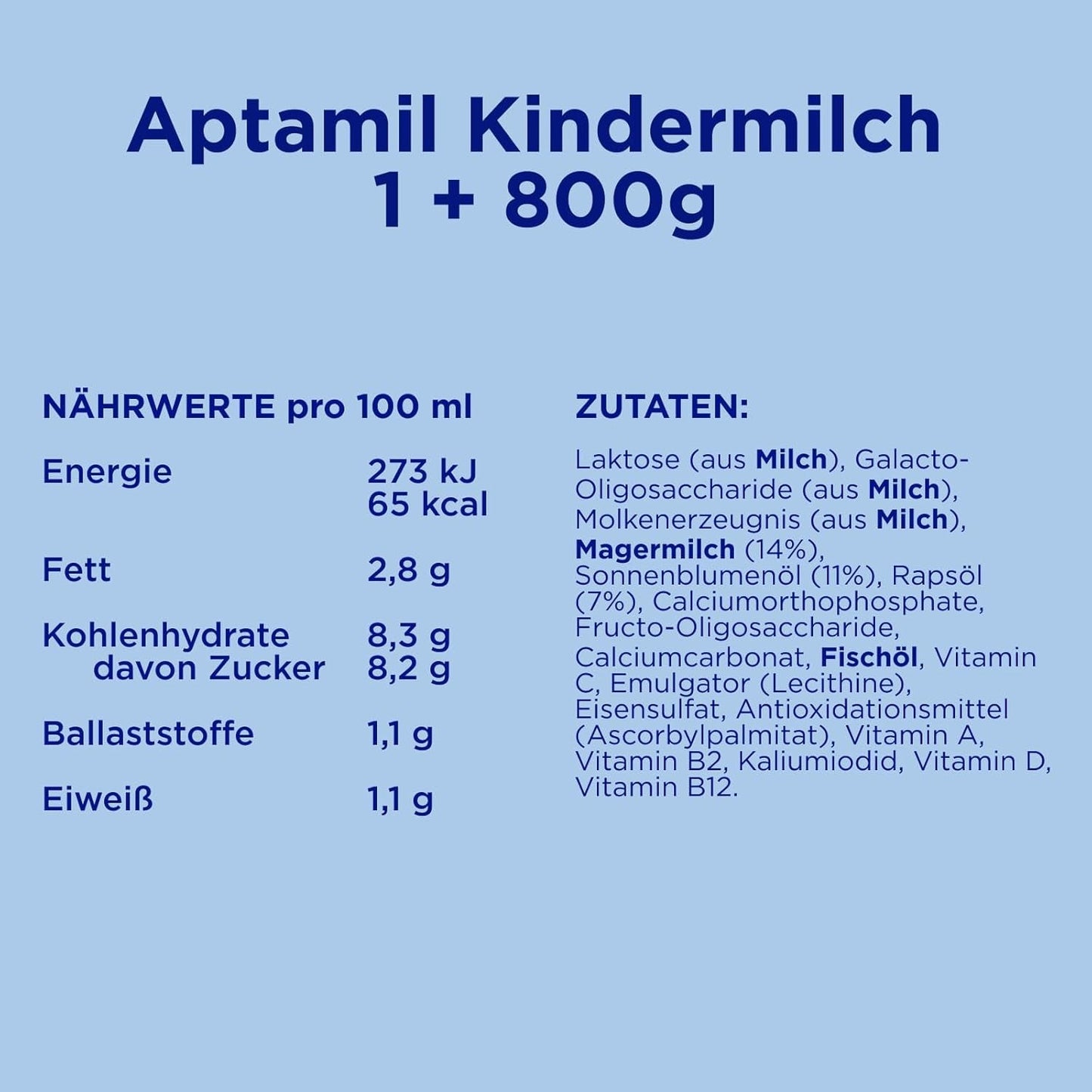 Aptamil Groeimelk 1 Plus - Groeimelk vanaf 1 jaar - 800g