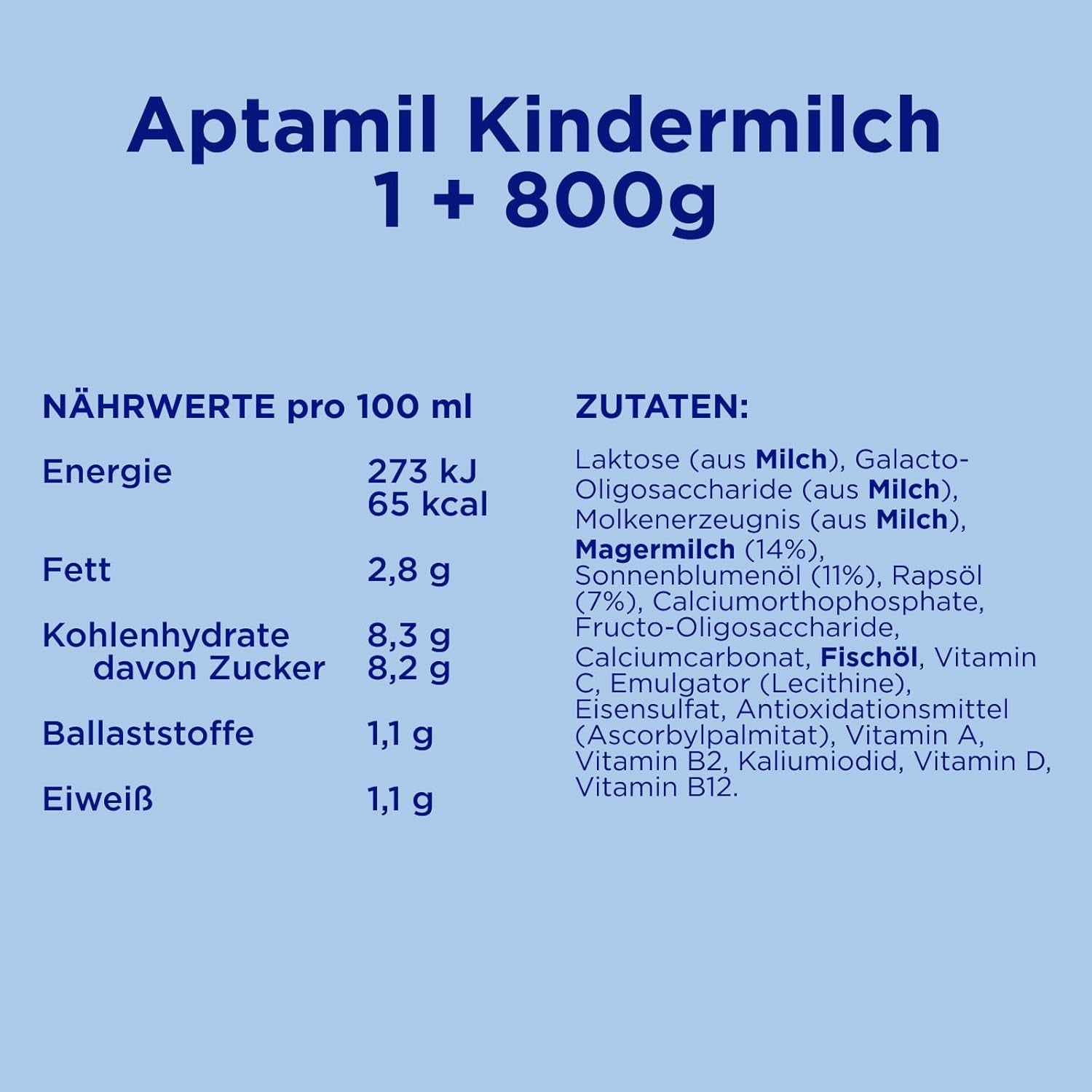 Aptamil Groeimelk 1 Plus - Groeimelk vanaf 1 jaar - 800g