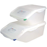 9146 Toegankelijke bak met deksel GN 44199, wit, 200(h) x 200(b) x 395(d) mm. Naty Shop voedselbewaardozen
