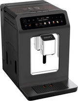 KRUPS Evidence One automatische espressomachine met melkslang, one-touch cappuccino, 12 speciale dranken, 2-kops functie, kleurendisplay, espressomachine, TÜV certificaat, zwart, EA895N10