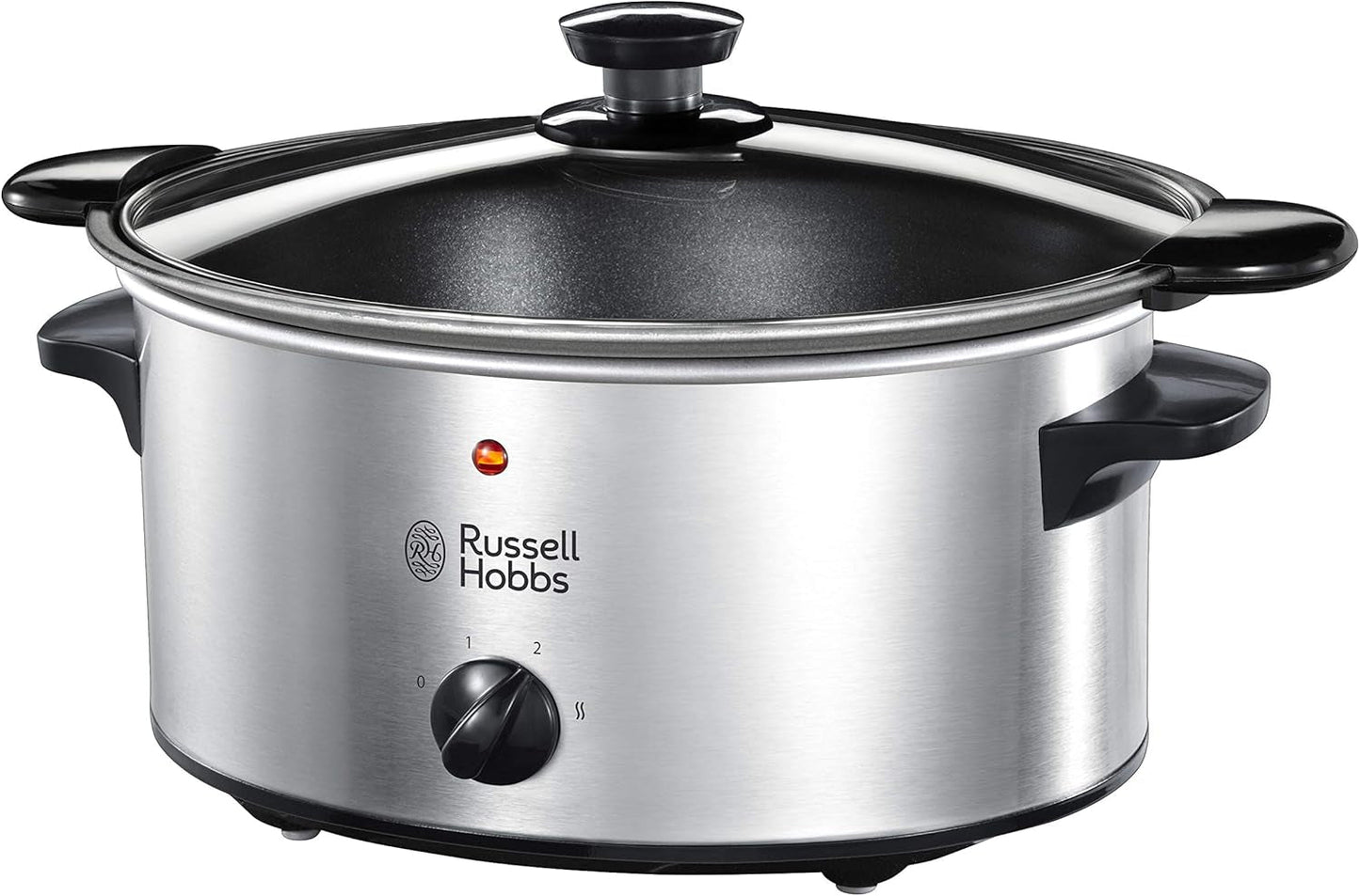 Russell Hobbs slowcooker, 3,5 liter antiaanbaklaag, roestvrij staal, 3 temperatuurinstellingen en warmhoudfunctie, 160 W slowcooker Naty Shop Standaardtitel