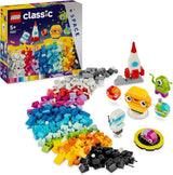 LEGO Classic Creatief Ruimteplaneten Zonnestelsel Bouwmodel voor kinderen Ruimtespeelgoed Raket Ruimteschip Planeten en buitenaardse wezens Cadeau voor 5 jaar oude jongens en meisjes 11037 Bouwsets