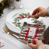 Talking Tables 20 XL papieren kerstservetten met hulstmotief | Luxe Wegwerpdoekjes | Herbruikbaar | Ideaal voor kerst- en etentjes | Hoge kwaliteit | 40 cm x 40 cm