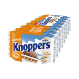 Witte en Zwarte Knoppers – 8 x 25 g – Wafelschijfjes gevuld met donkere cacaowafels, stukjes zwarte koekjes, melk en nougatcrème