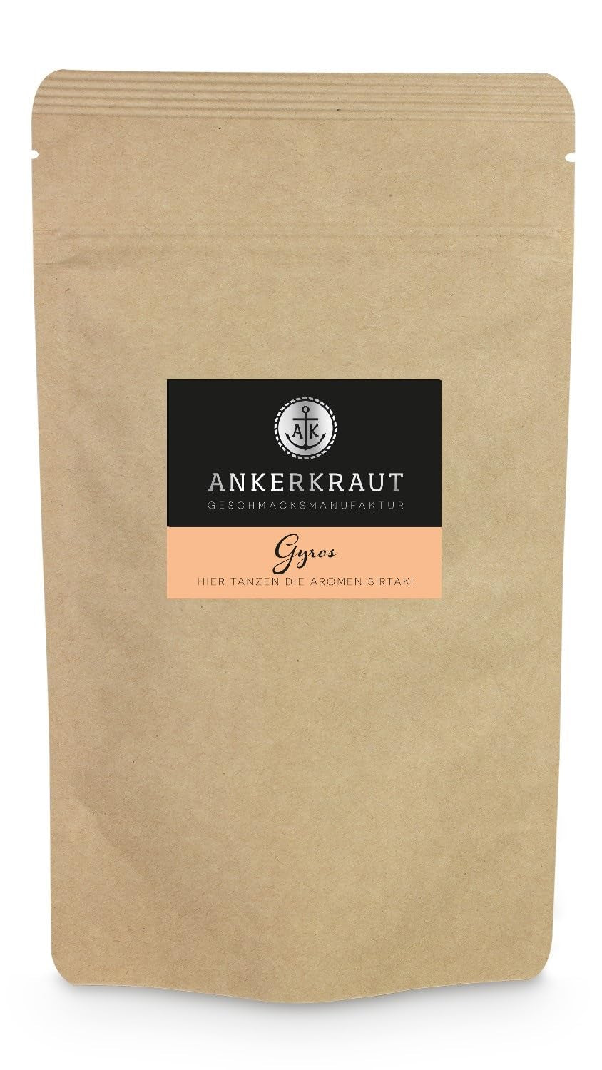 Ankerkraut Gyros, Gewürzmischung für Gyros, egal ob aus der Pfanne of vom Grill, mit Zwiebel, Knoblauch, Marjolein, Komijn, Piment en meer, 80 g in korkenglas