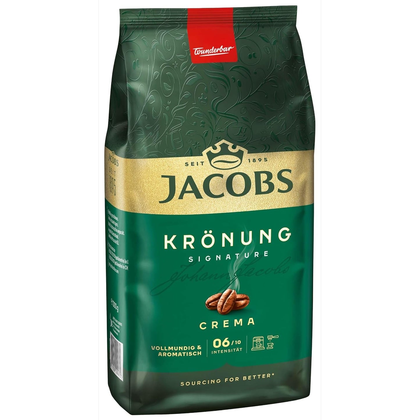 Jacobs Krönung Room, hele bonenkoffie, 4 stuks (4 x 1000 g)