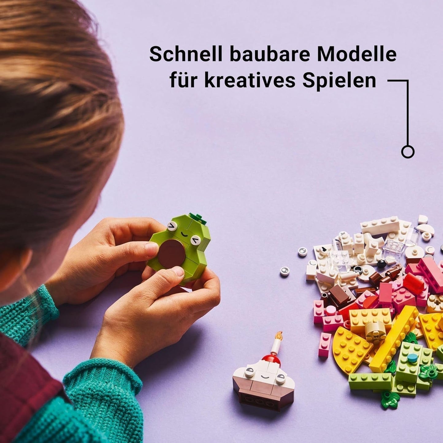 LEGO Classic Creatief snackbouwplezier, voedselspeelgoed voor fantasierijk rollenspel, bouwset voor jongens en meisjes vanaf 4 jaar, cupcake, avocado, ijslolly en taco 11039 Bouwsets Besuche in LEGO-Store