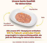 Almo Nature HFC natuurlijk kattenvoer - tonijn en garnalen, 24 stuks (24 x 70 g)
