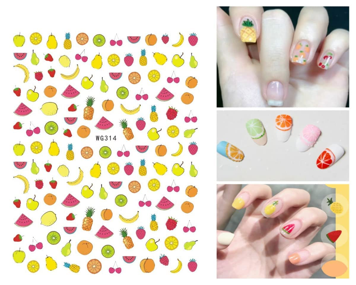 12 Blatt Nagelsticker Süß Kinder Nagelaufkleber Selbstklebend Weihnachtsblumen Blätter Tiere Pflanzen Früchte Nail Art Sticker Decoratie Nageldesign Zubehör