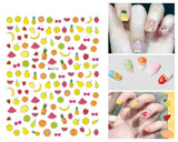 12 Blatt Nagelsticker Süß Kinder Nagelaufkleber Selbstklebend Weihnachtsblumen Blätter Tiere Pflanzen Früchte Nail Art Sticker Decoratie Nageldesign Zubehör