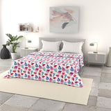 Italiaans beddengoed basic zomerdekbed, bedrukte microvezel, 250X240Cm, cirkel Quilts en quilts Naty Shop Petali 250X240Cm