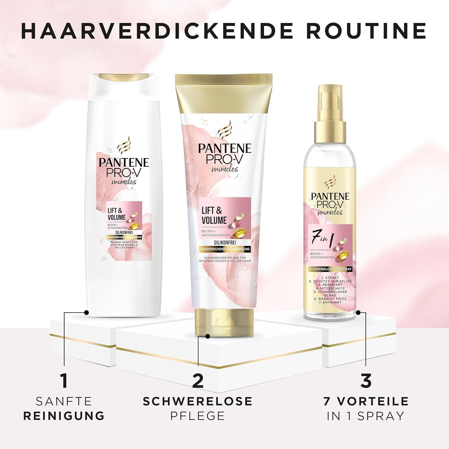 Pantene Pro-V Lift & Volume verdikkende shampoo met biotine, siliconenvrije Pantene douche en bad