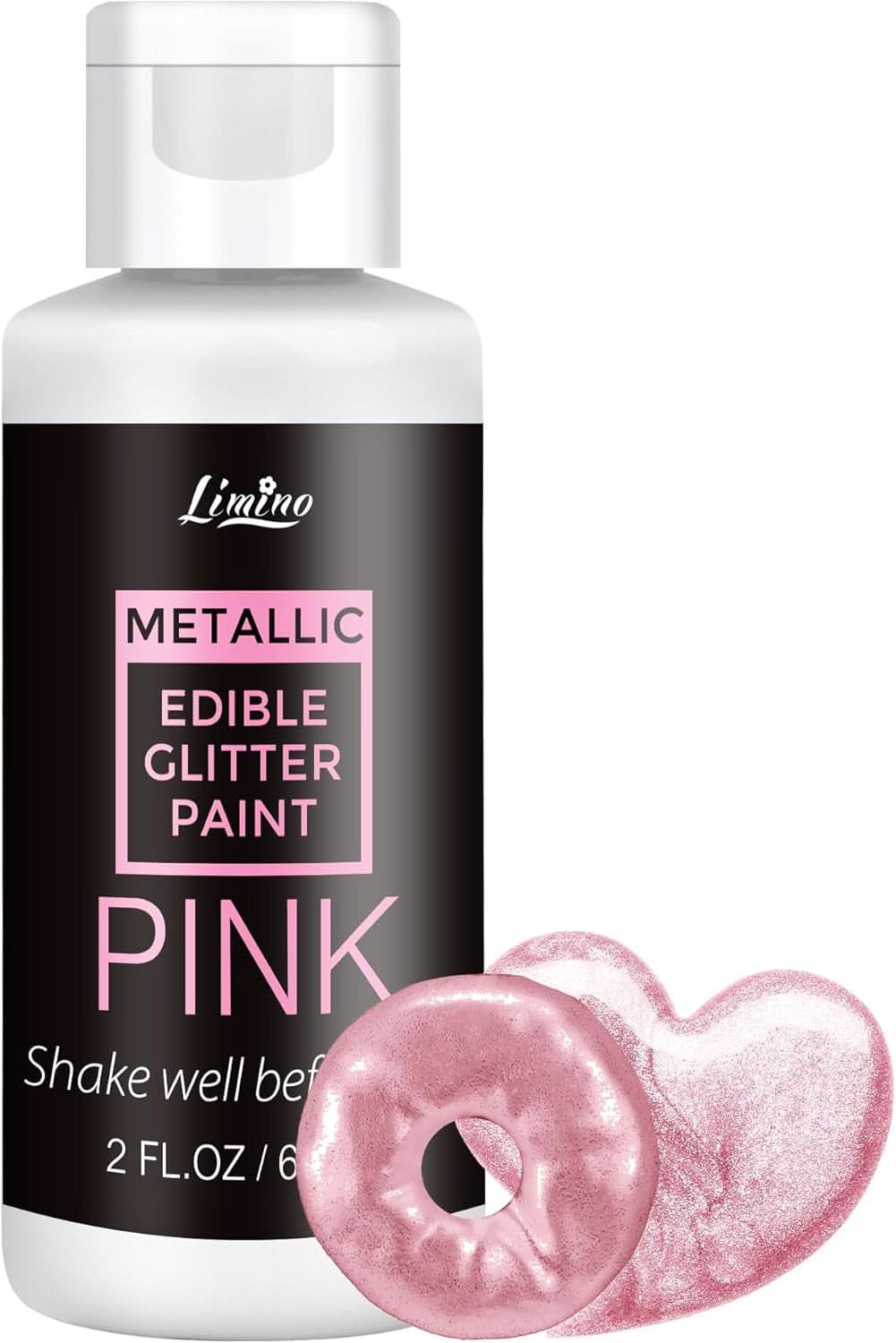 Vloeibare eetbare glitter, 60 ml Naty Shop Roze