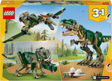 LEGO Creator T.Rex, Dino 3-in-1 transformeerbare Triceratops of Pterodactyl, mobiel dinosaurusmodel voor kinderen, cadeau voor jongens en meisjes 31151 Bouwsets