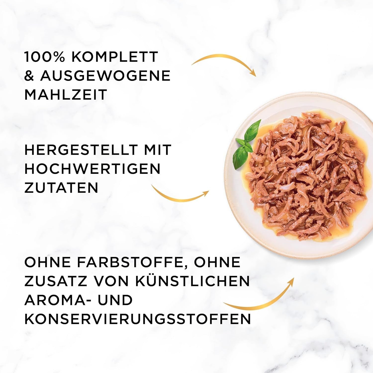 Gourmet Gold Succulent fijne reepjes, nat kattenvoer met kip, 12 stuks (12 x 85 g)