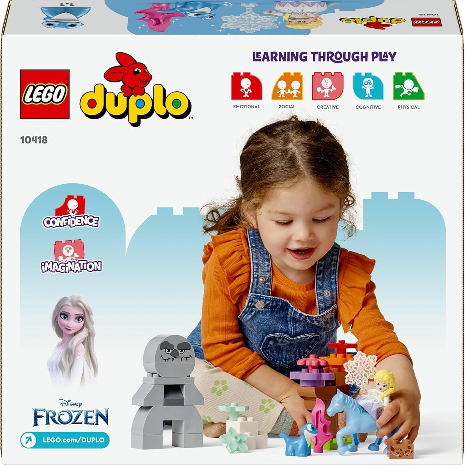 LEGO DUPLO | Disney ELSA en Bruni in het Betoverde Bos, IJskoningin, speelgoed met 4 figuren voor 2-jarigen, kleutercadeau voor meisjes en jongens vanaf 2 jaar, gebaseerd op Frozen 2 10418 Bouwsets Beuche in LEGO-Store