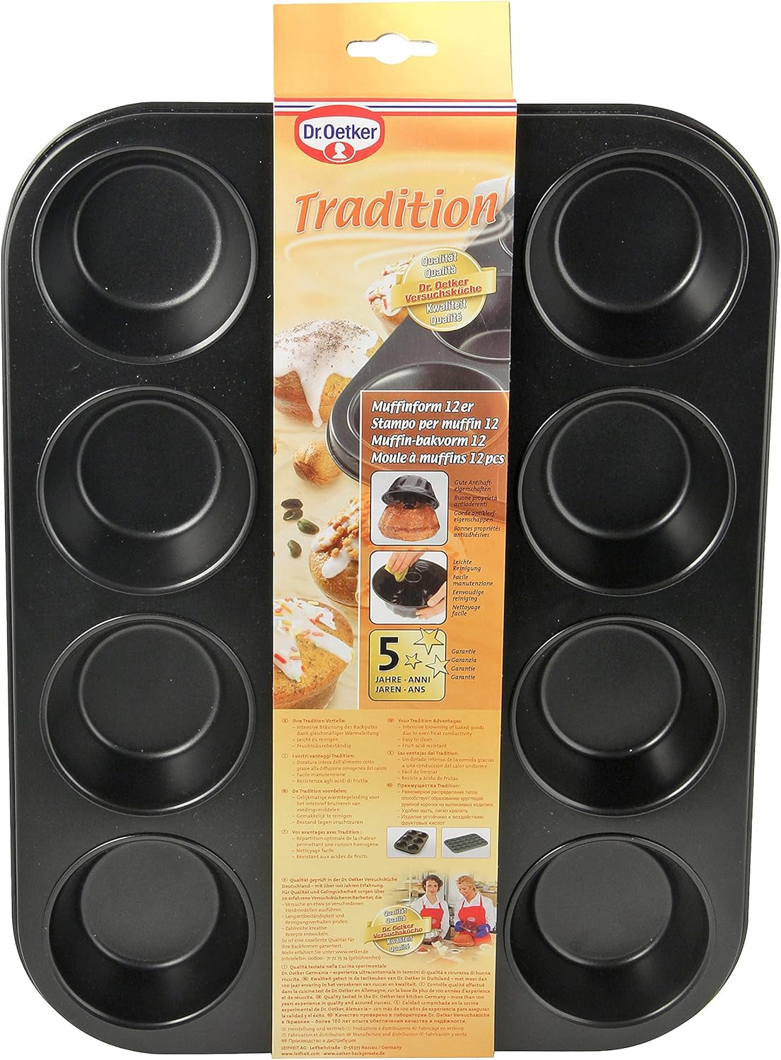 Dr. Oetker Muffinform 12-Er Mini Ø 7 Cm, Cupcakevorm voor veilige muffins, Muffinblech Mit Antihaftbeschichtung, Menge: 1 Stück Vormen en bakplaten Naty Shop